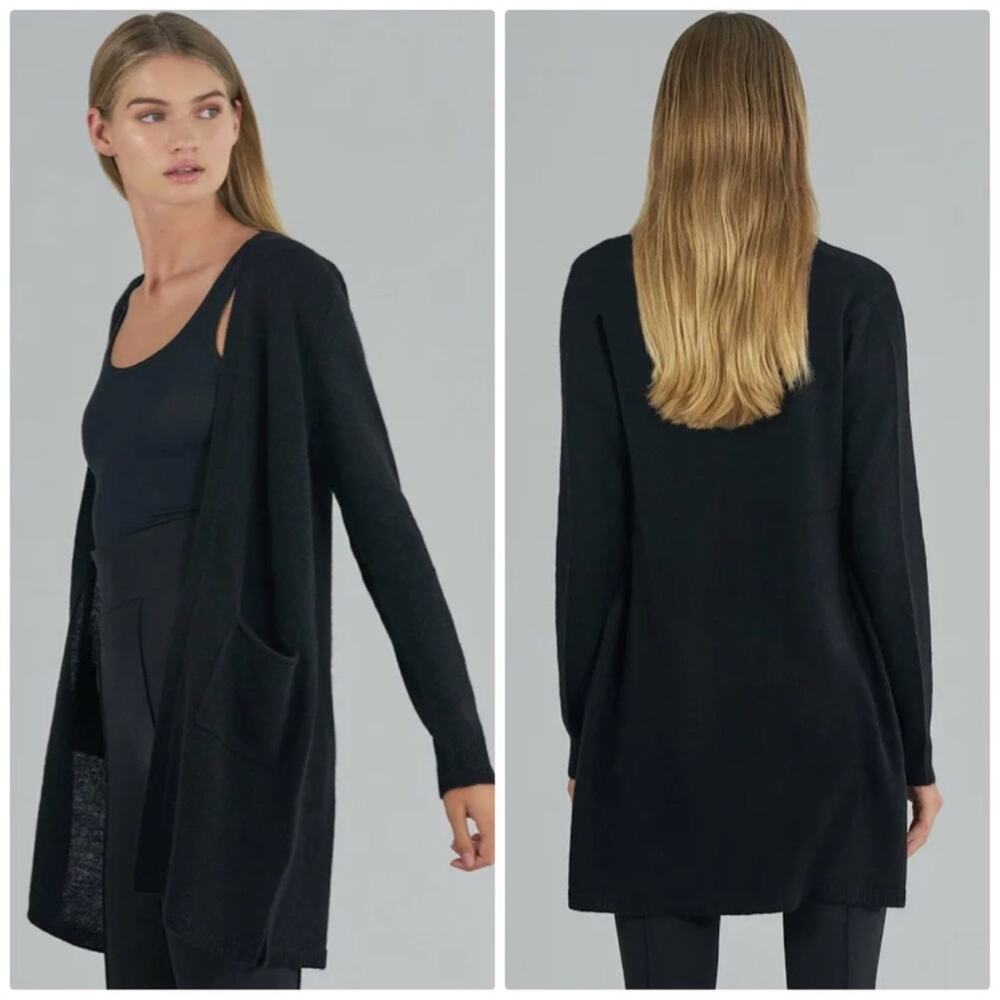 Atm Anthony Thomas Melillo Longline Cashmere Cardigan Sz Medium Heathered Grey